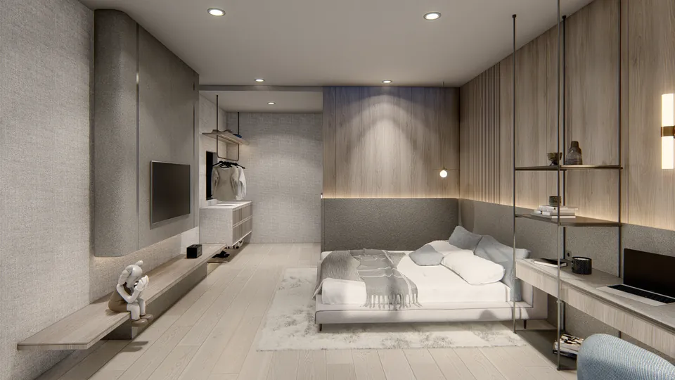 Render 21 dari 50 — AW House, Medan — proyek residensial WE Arsitek