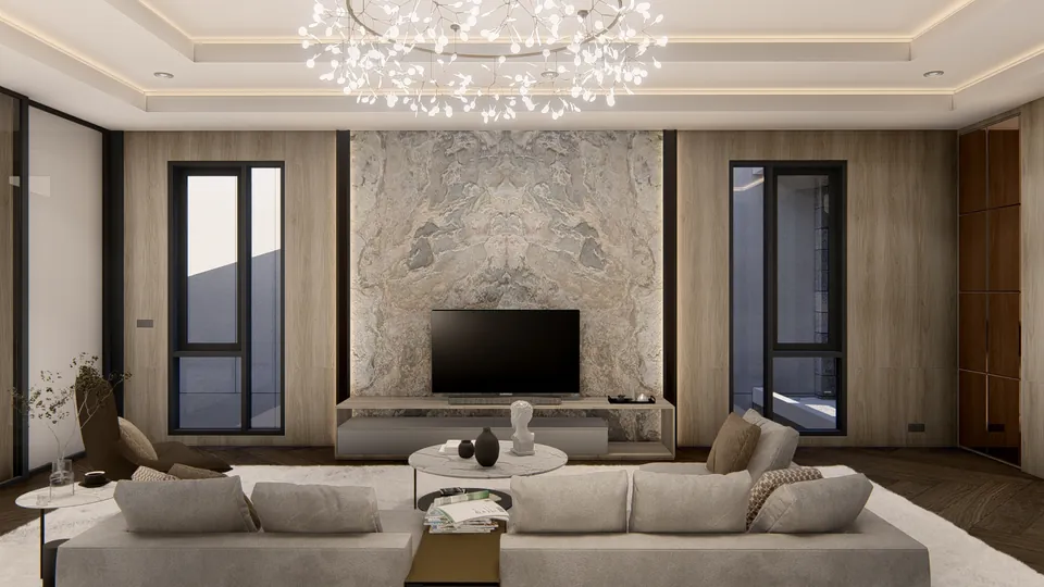 Render 28 dari 50 — AW House, Medan — proyek residensial WE Arsitek