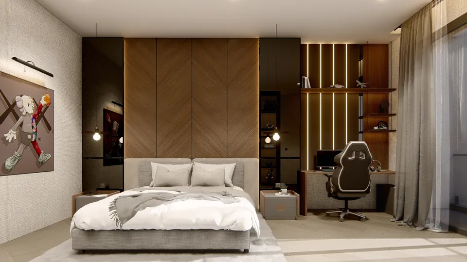 Render 32 dari 50 — AW House, Medan — proyek residensial WE Arsitek