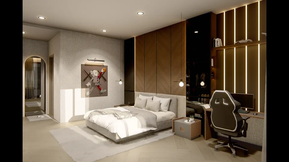 Render 33 dari 50 — AW House, Medan — proyek residensial WE Arsitek