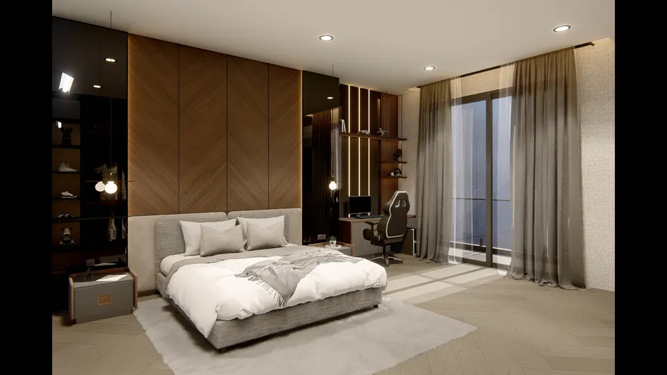 Render 35 dari 50 — AW House, Medan — proyek residensial WE Arsitek