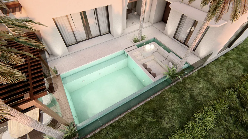 Render 37 dari 46 — BOE Bali, Bali — proyek residensial & komersial WE Arsitek