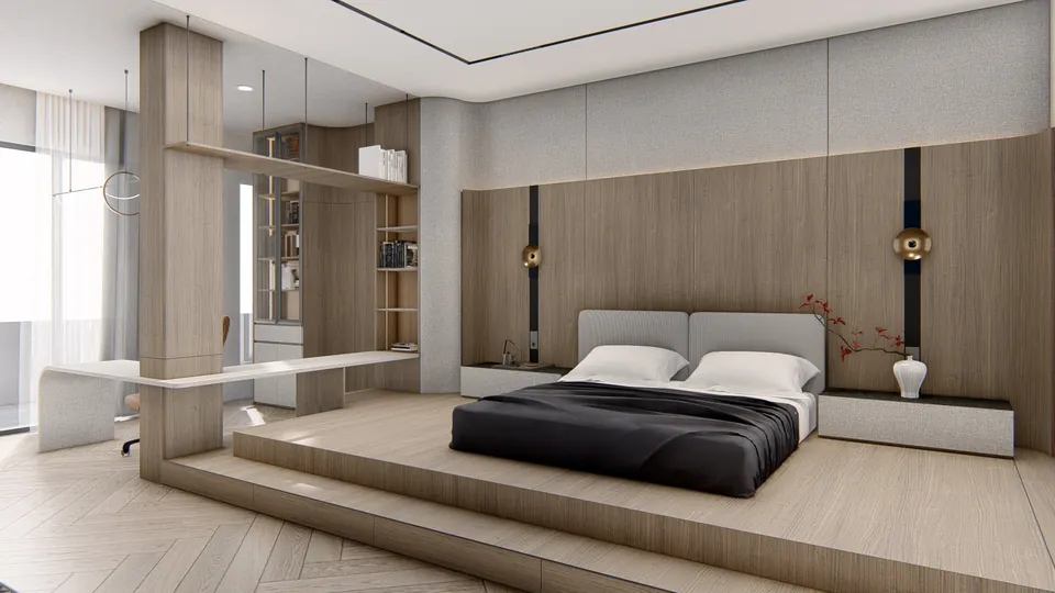 Render 5 dari 8 — JA House, Cemara Asri, Medan — proyek residensial WE Arsitek