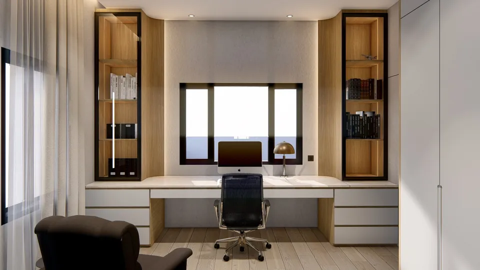 Render 8 dari 8 — JA House, Cemara Asri, Medan — proyek residensial WE Arsitek