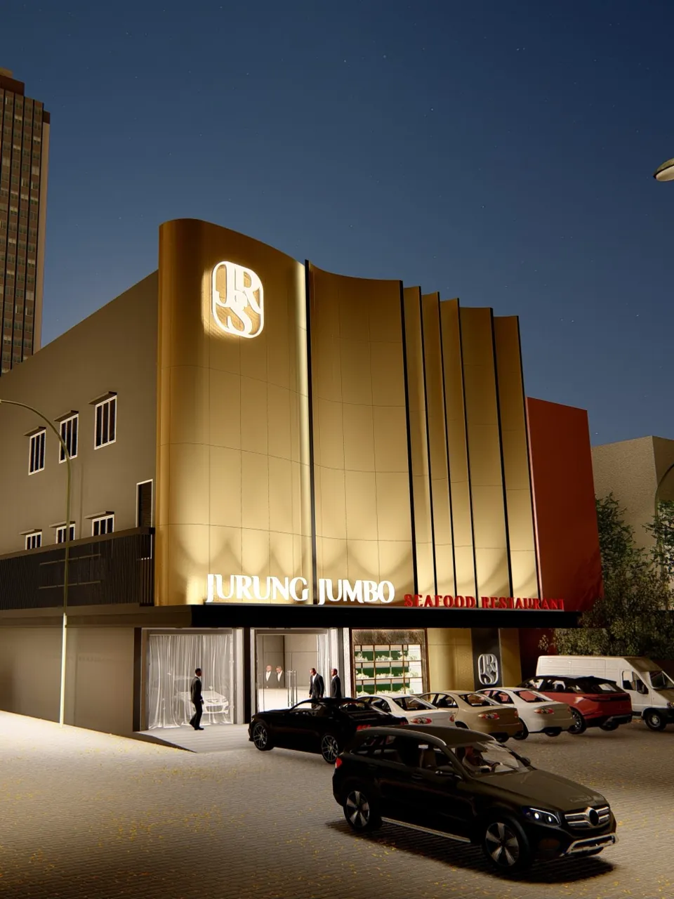 Render 29 dari 33 — Jurung Jumbo, Medan — proyek komersial WE Arsitek