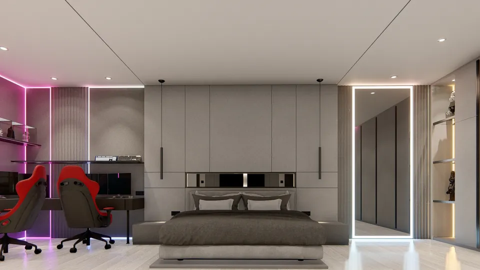 Render 33 dari 50 — LK House, Medan — proyek residensial WE Arsitek