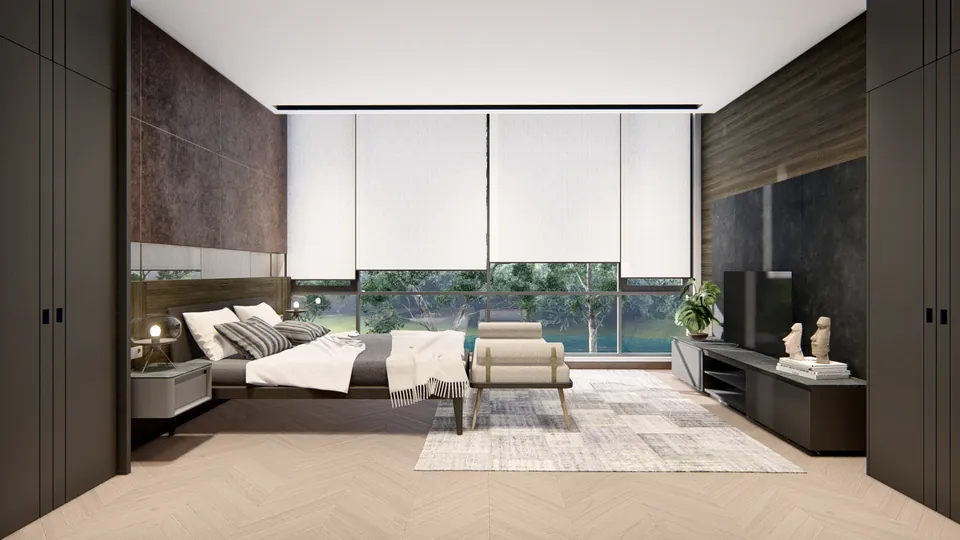 Render 24 dari 50 — OEI House, Medan — proyek residensial WE Arsitek