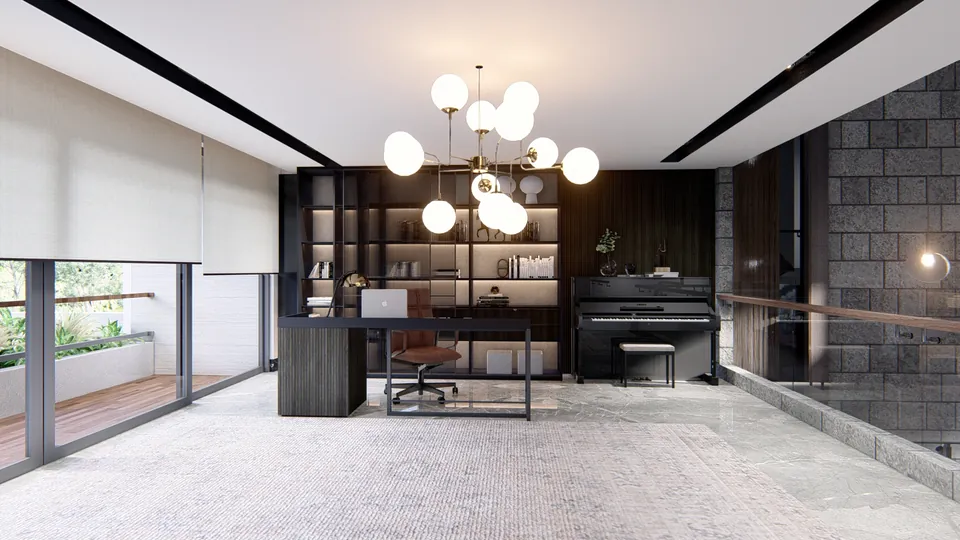 Render 36 dari 50 — OEI House, Medan — proyek residensial WE Arsitek