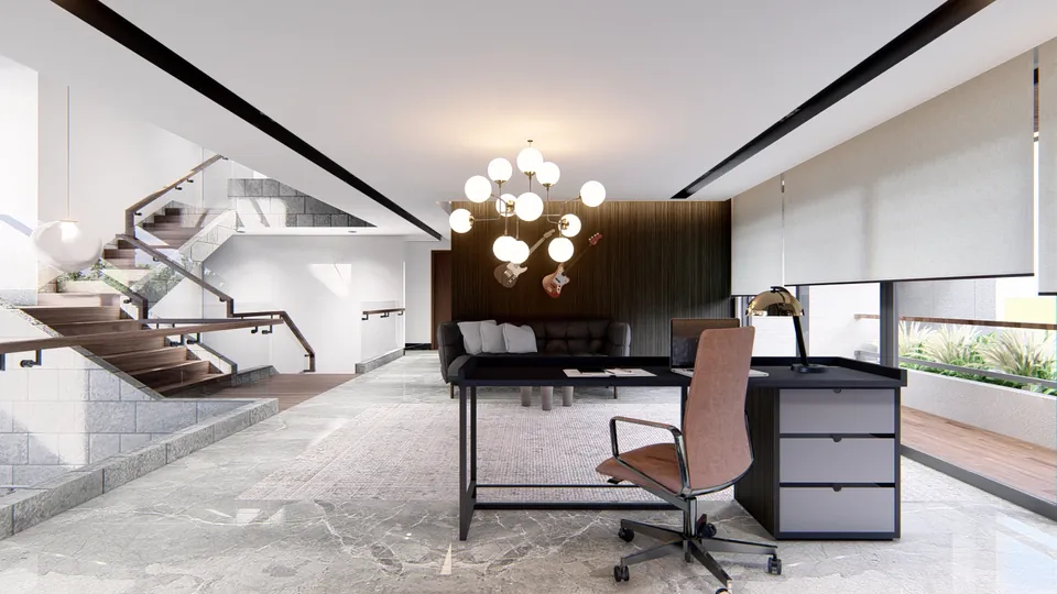 Render 38 dari 50 — OEI House, Medan — proyek residensial WE Arsitek