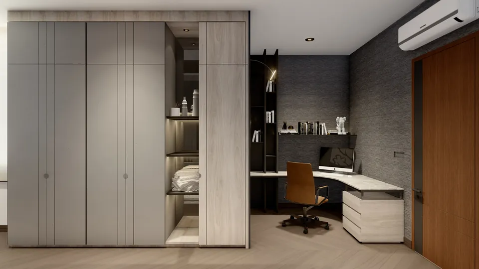Render 46 dari 50 — OEI House, Medan — proyek residensial WE Arsitek