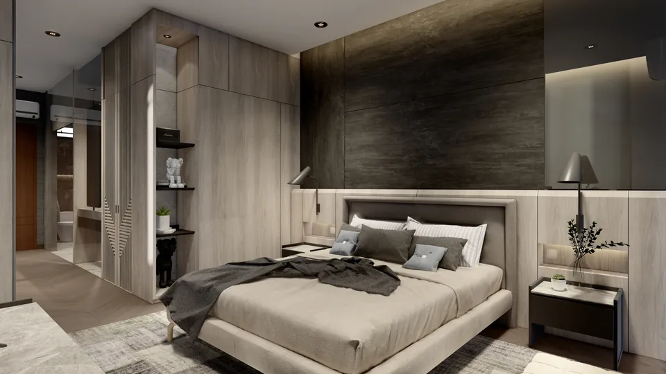 Render 49 dari 50 — OEI House, Medan — proyek residensial WE Arsitek