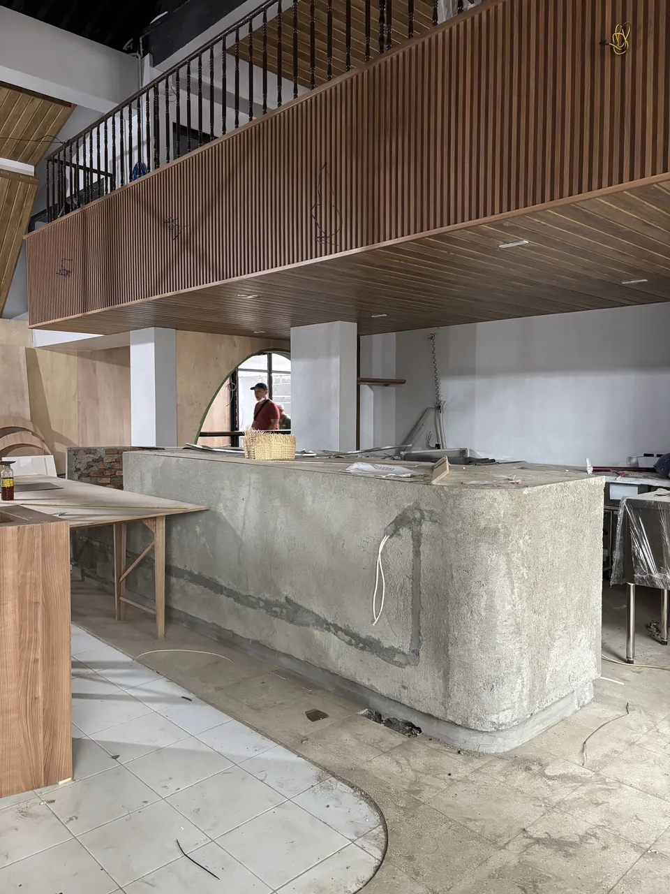 Pengerjaan 6 dari 11 — Cafe De Palms, Medan — proyek komersial WE Arsitek