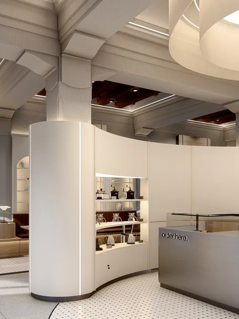 Render 4 dari 16 — VCO Coffee, Medan — proyek komersial WE Arsitek